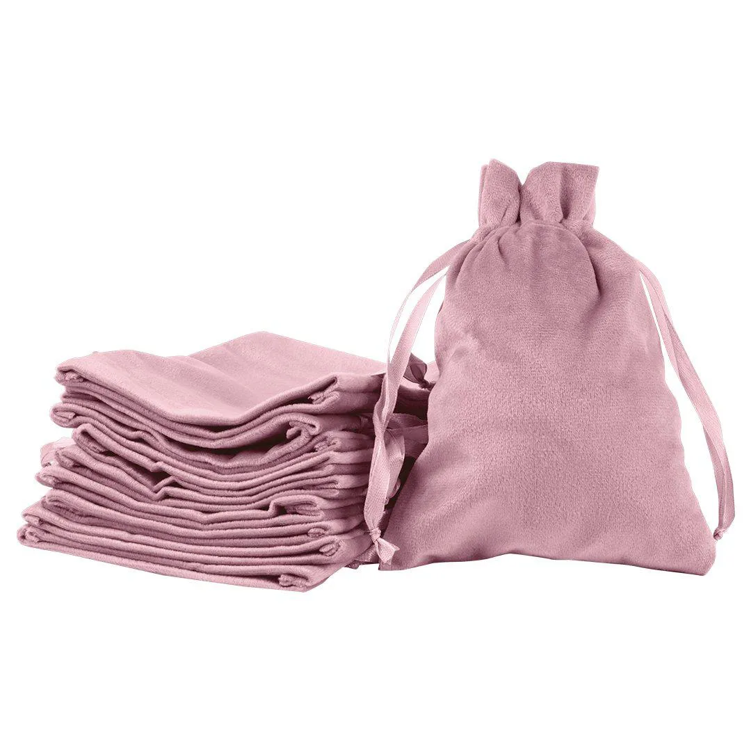 Set of 25 Velvet Drawstring Favor Bags