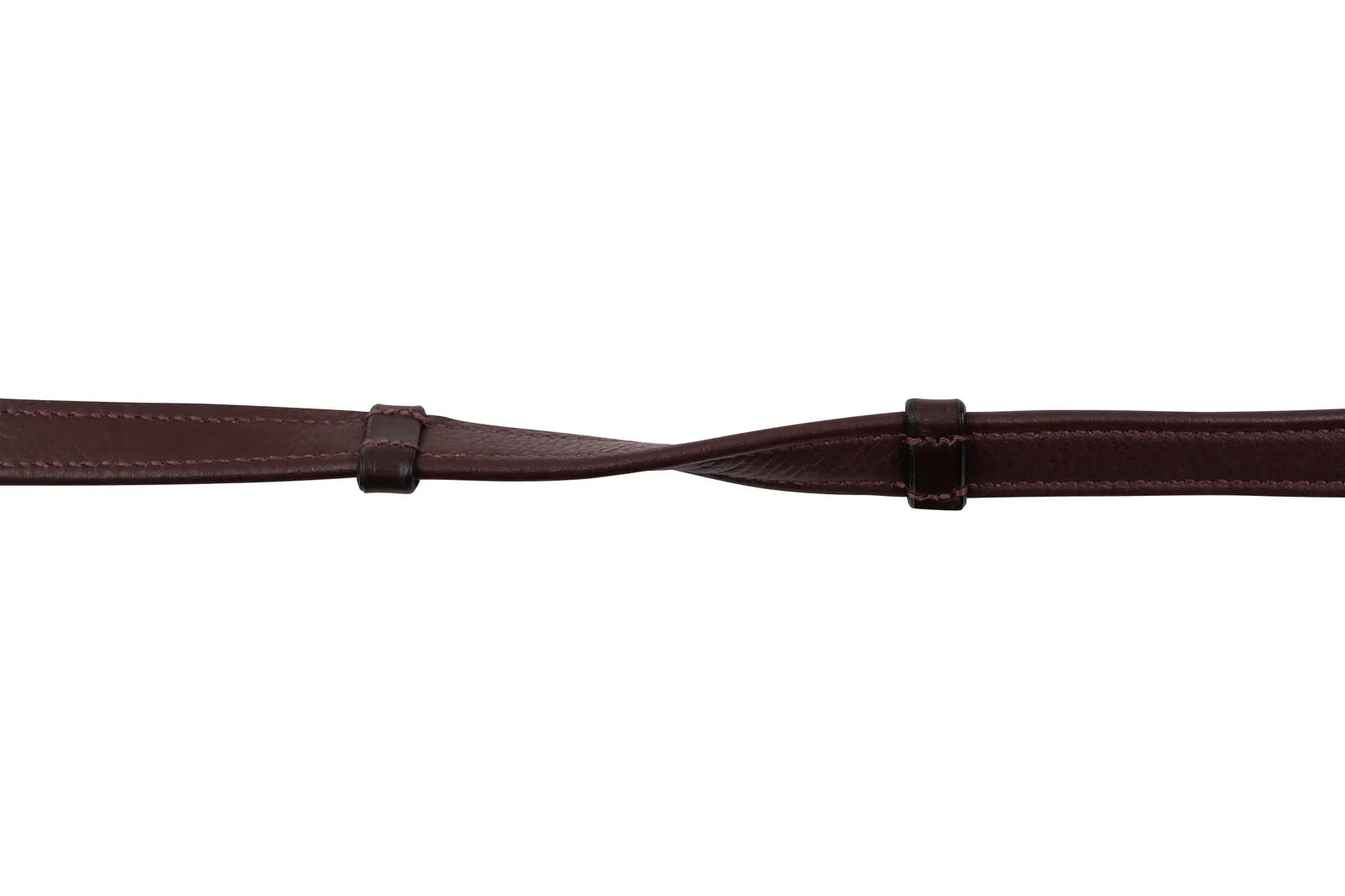 Soft Leather Reins French Hooks Organic Tanned - Brown