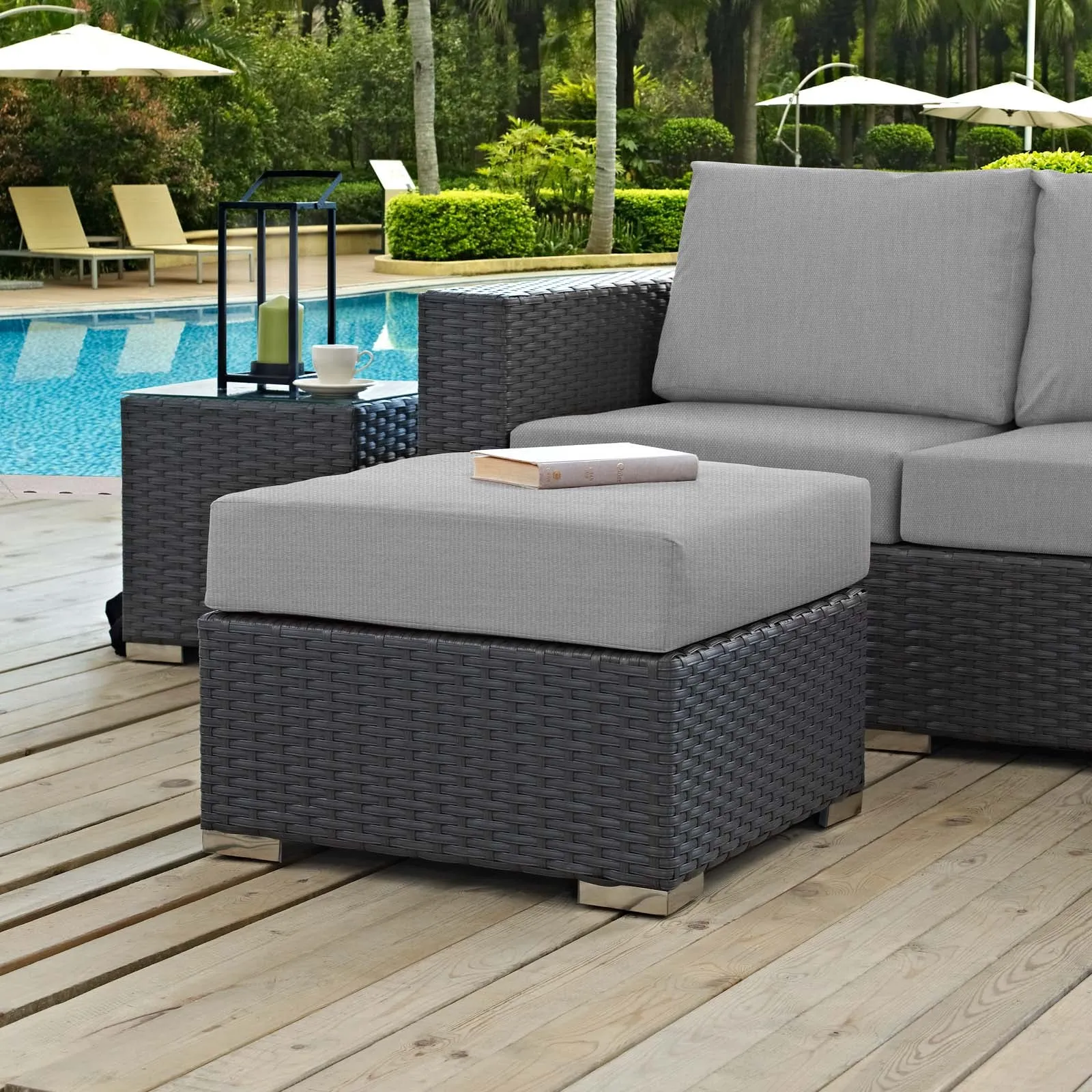 Sojourn Outdoor Patio Sunbrella Ottoman