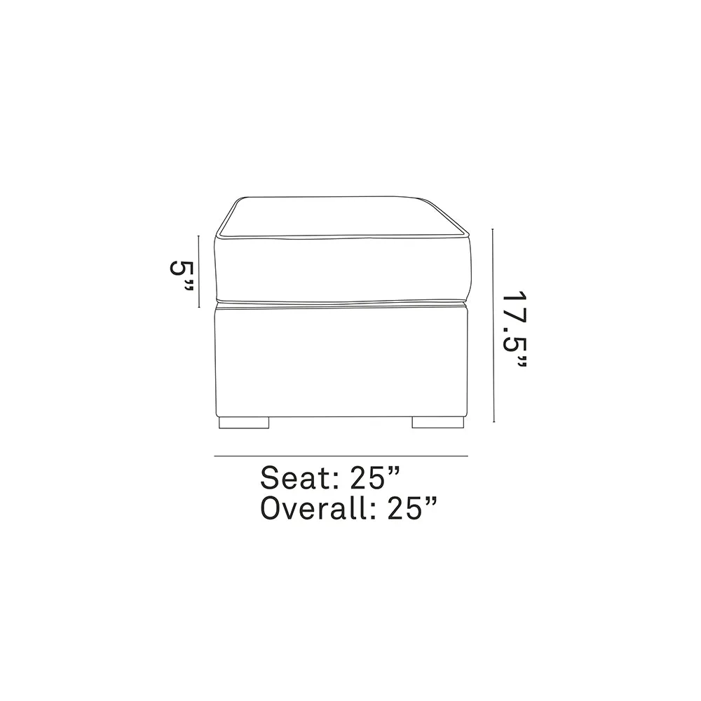 Sojourn Outdoor Patio Sunbrella Ottoman