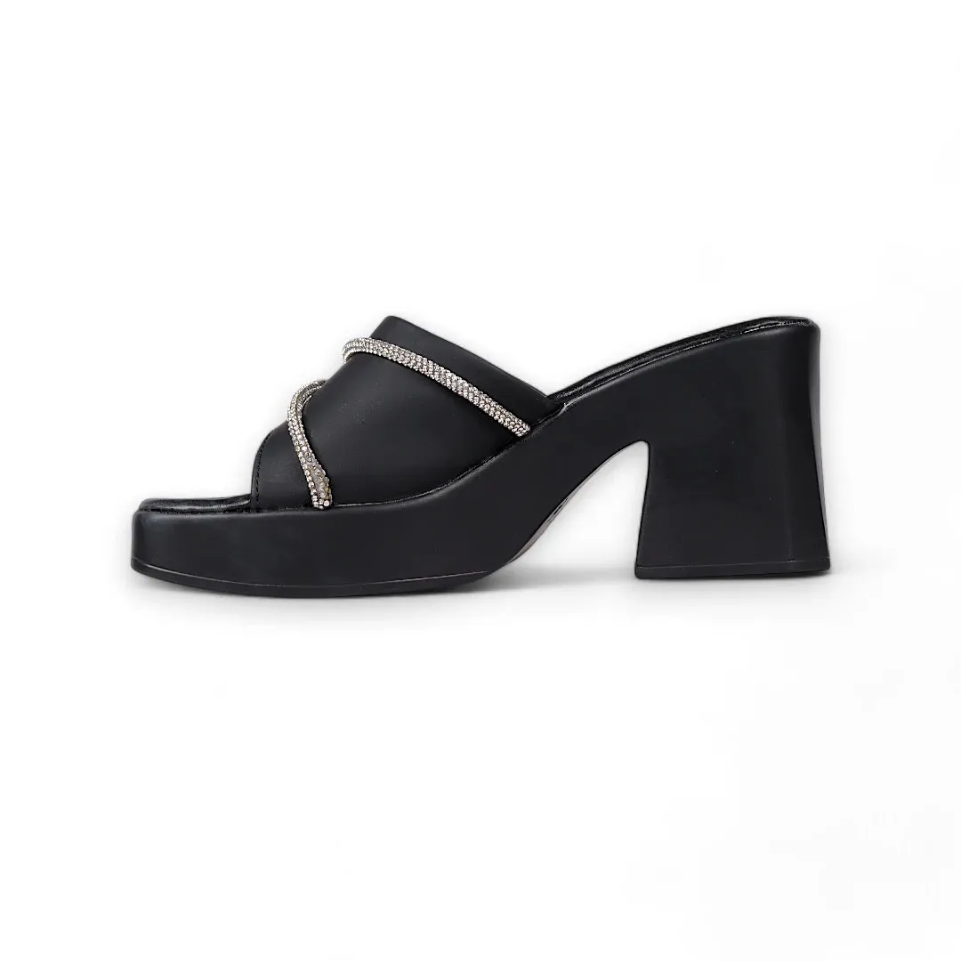 SQUARE TOE HIGH HEEL