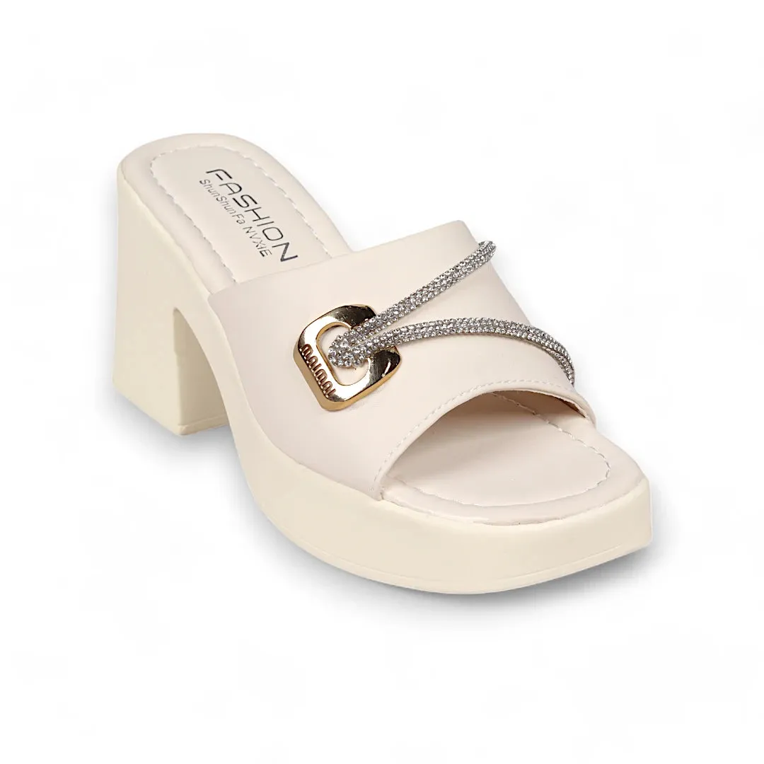SQUARE TOE HIGH HEEL