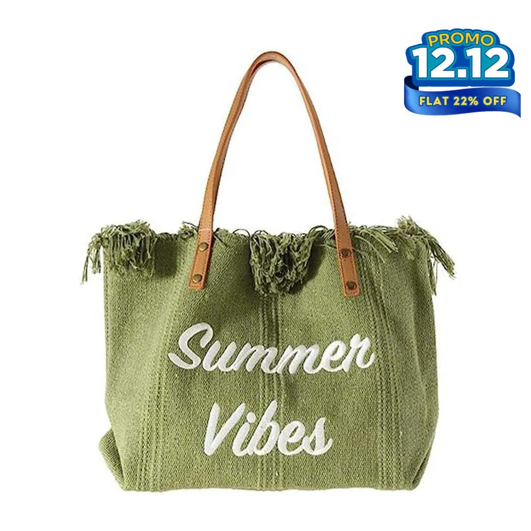 Summer Vibes Canvas Handbag