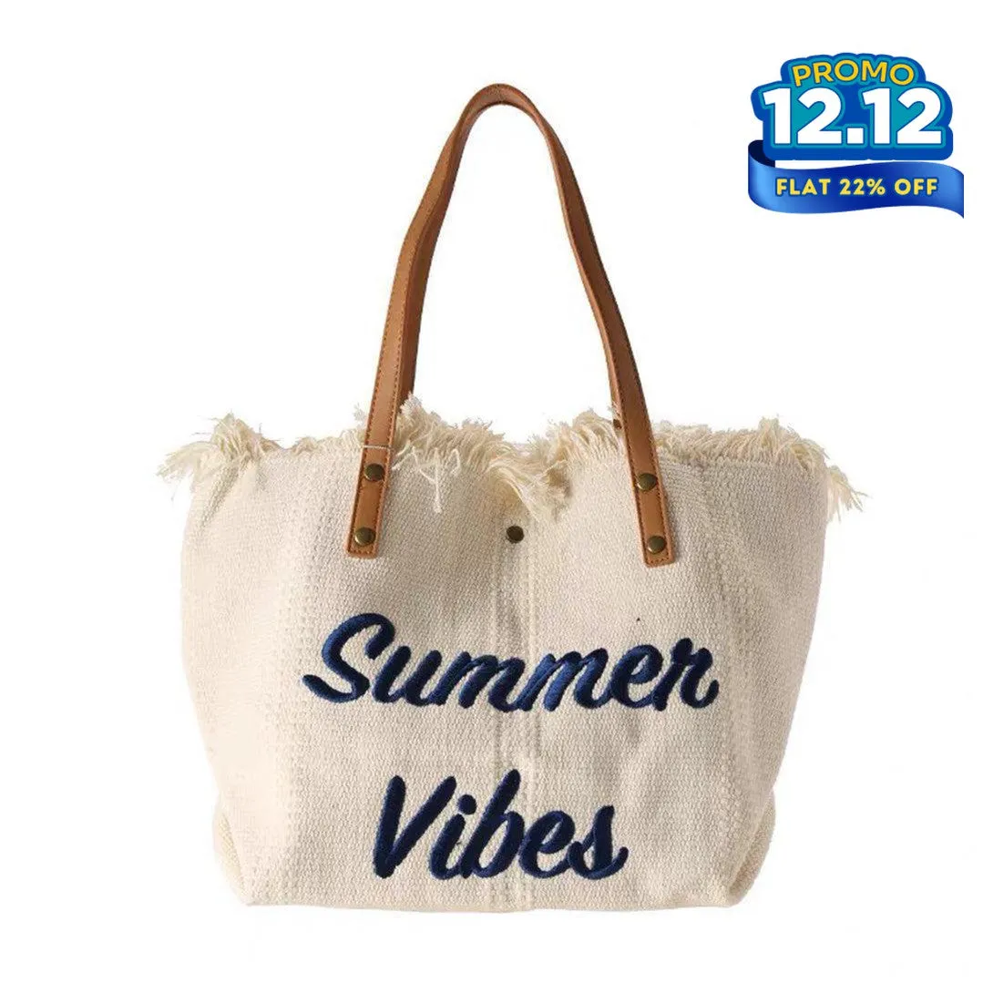 Summer Vibes Canvas Handbag