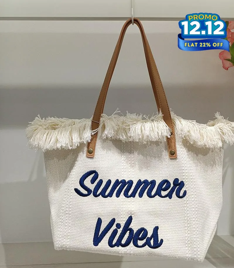 Summer Vibes Canvas Handbag