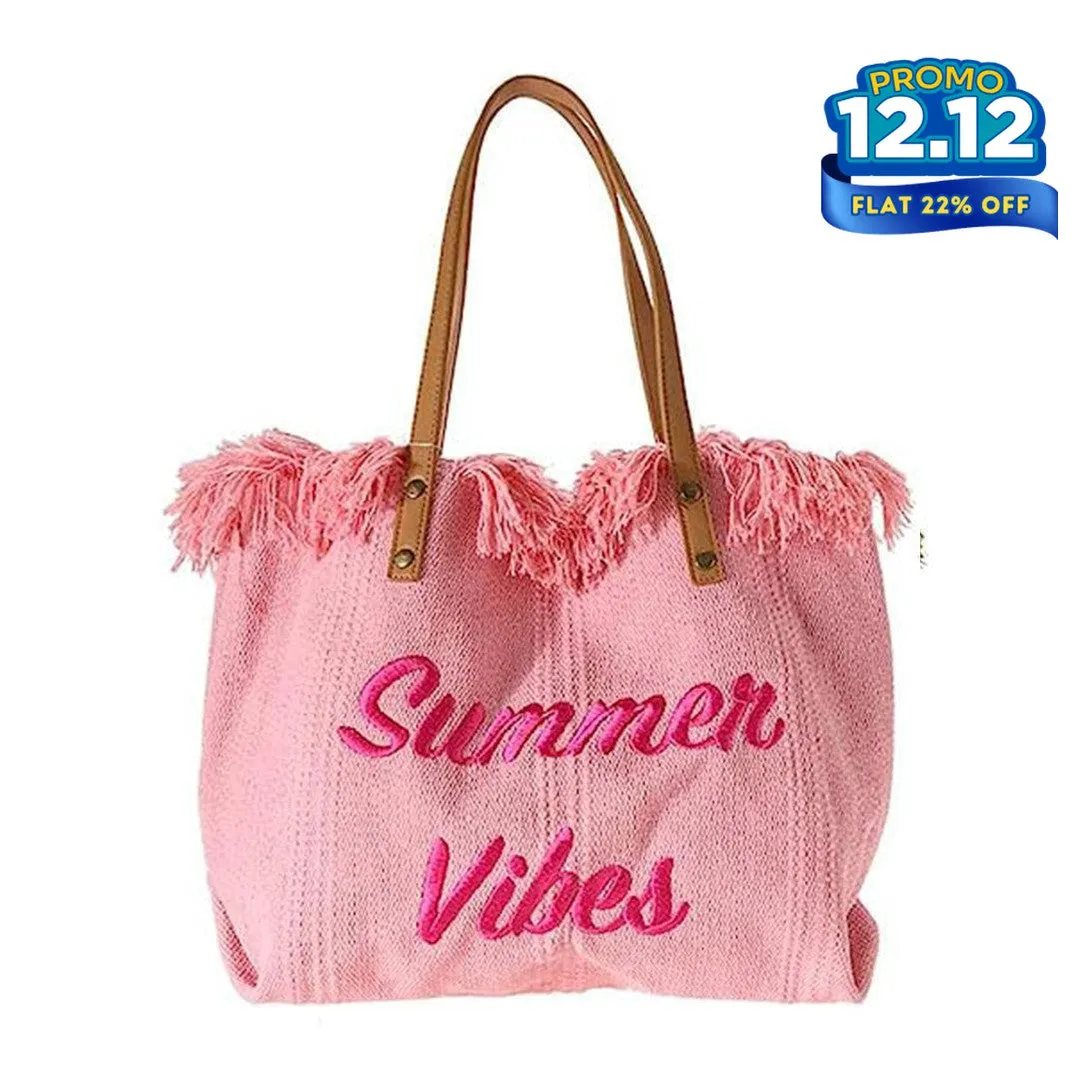 Summer Vibes Canvas Handbag