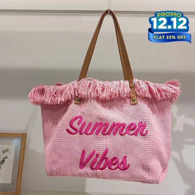 Summer Vibes Canvas Handbag