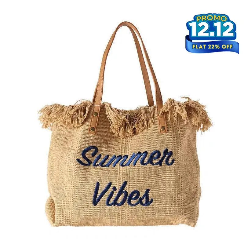Summer Vibes Canvas Handbag