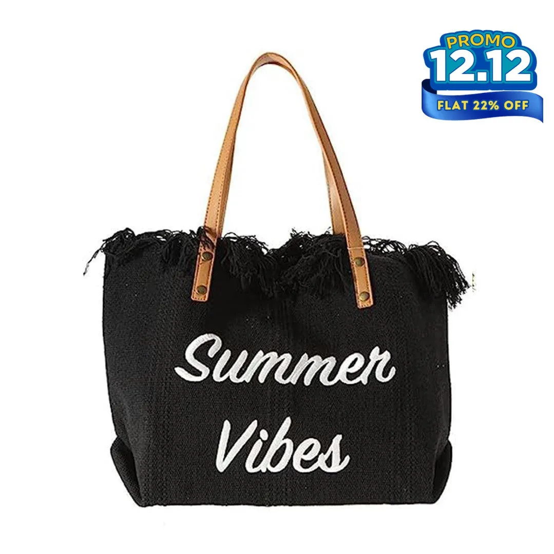 Summer Vibes Canvas Handbag