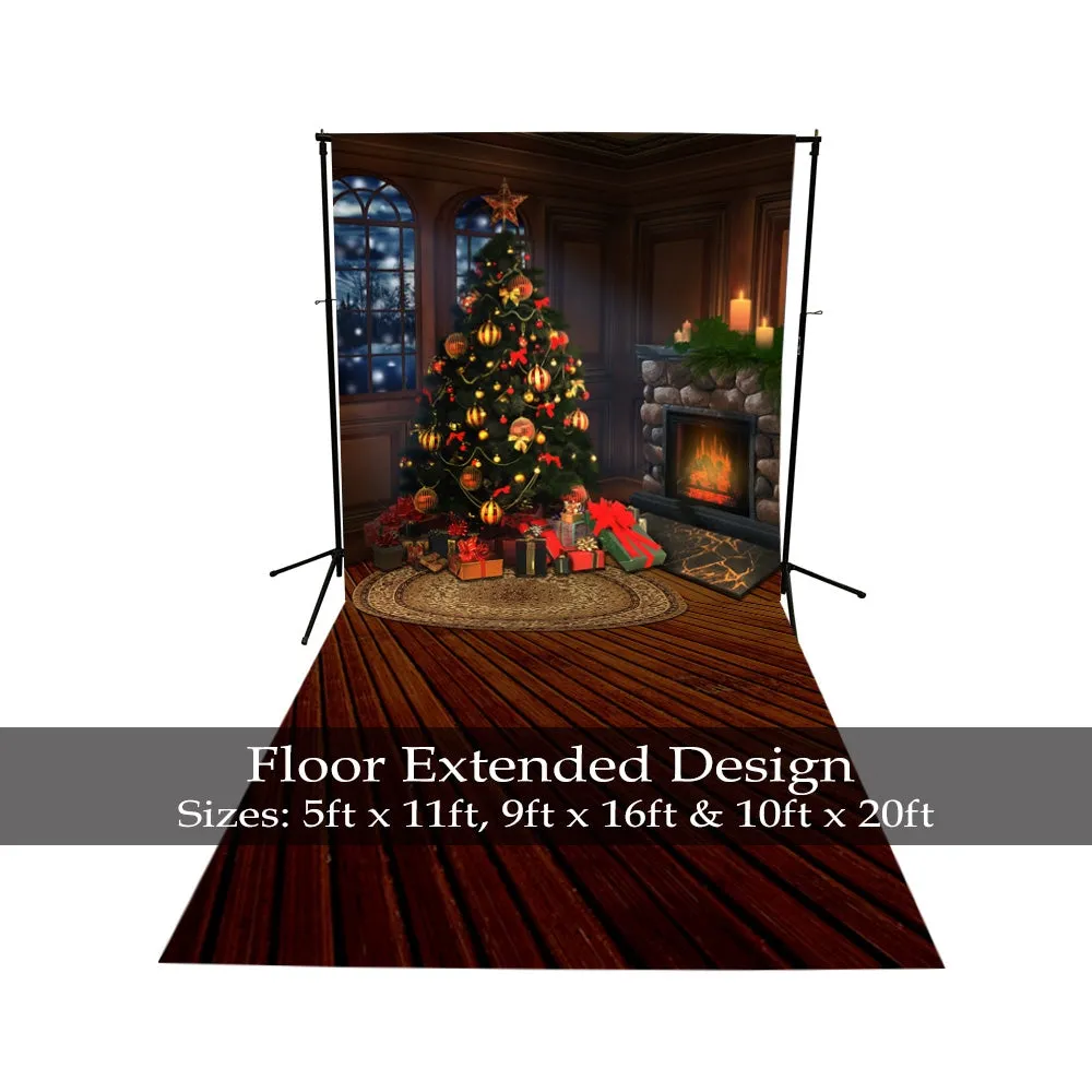 The Night of Christmas Eve Printed Backdrop