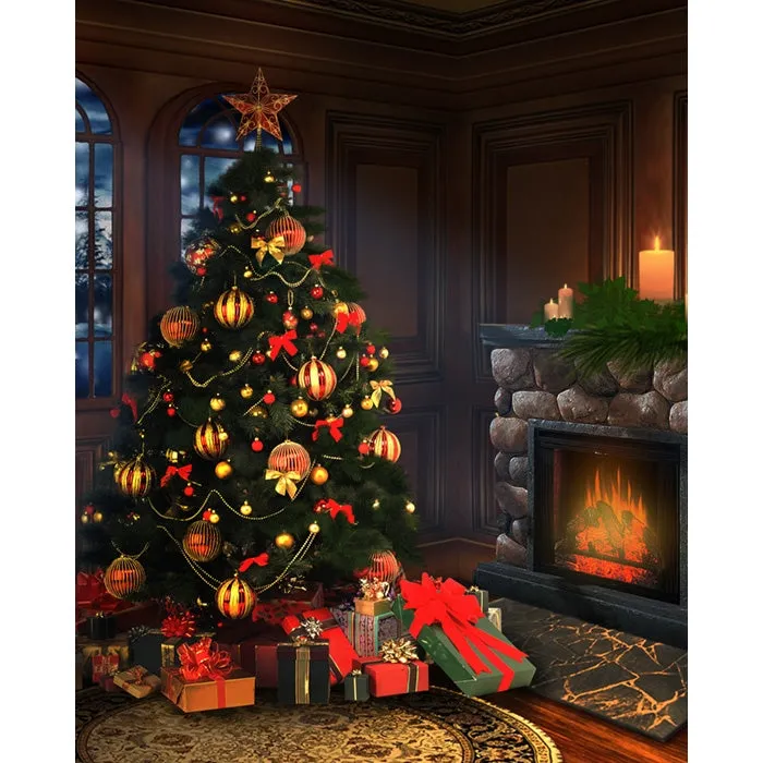 The Night of Christmas Eve Printed Backdrop