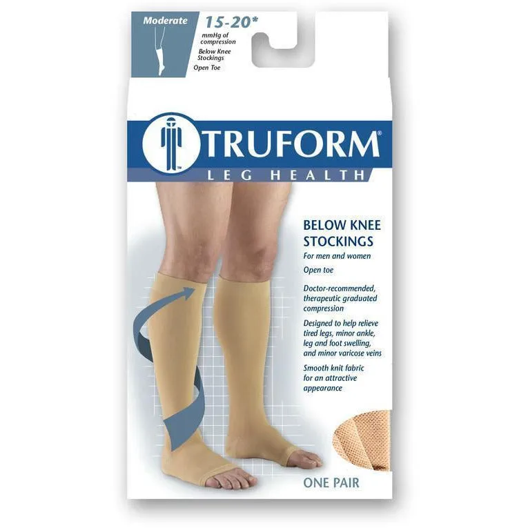 TRUFORM® 15-20 mmHg Knee High, Open Toe