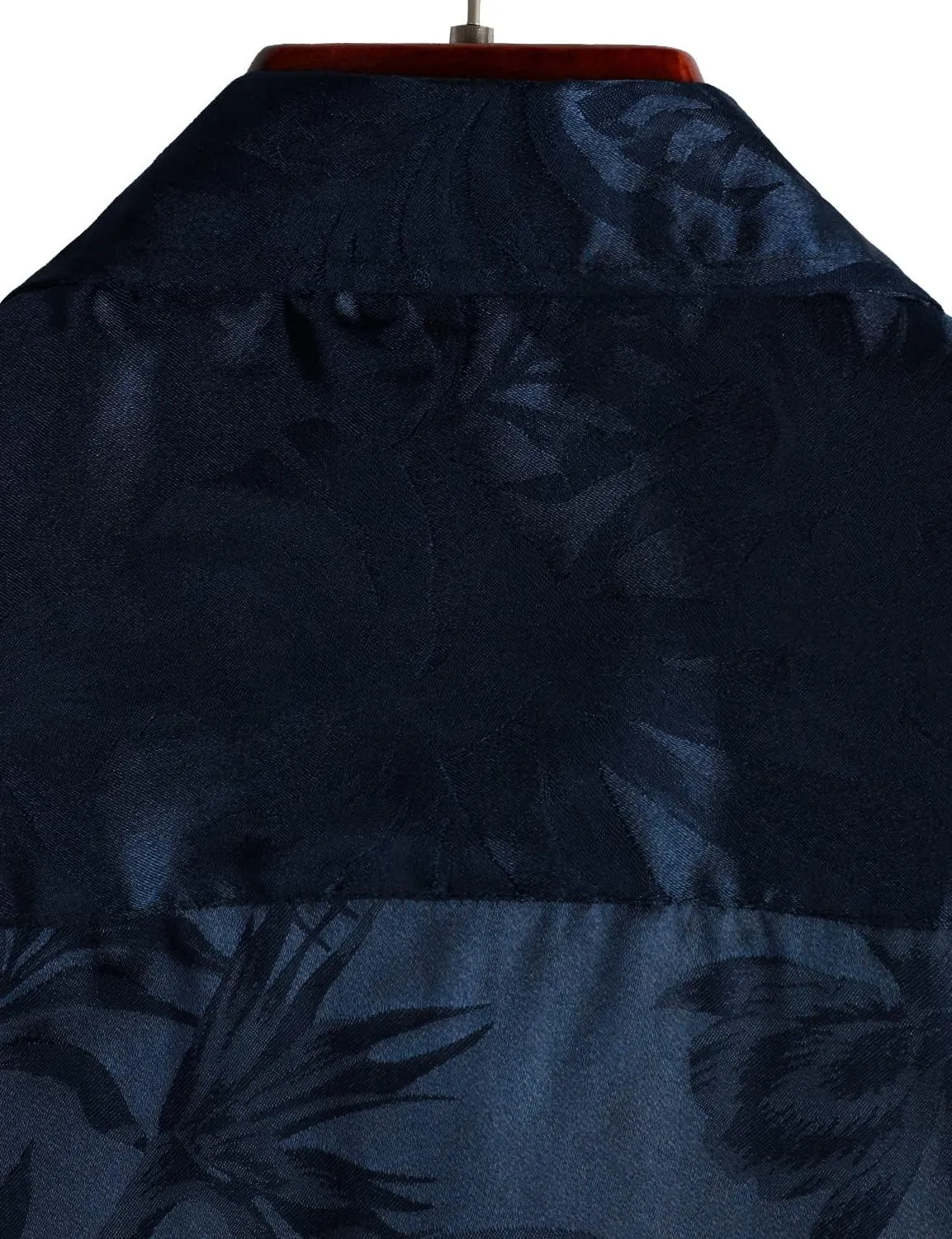 VATPAVE Mens Summer Jacquard Regular Fit Shirts Casual Button Down Short Sleeve Beach Tops with Pocket