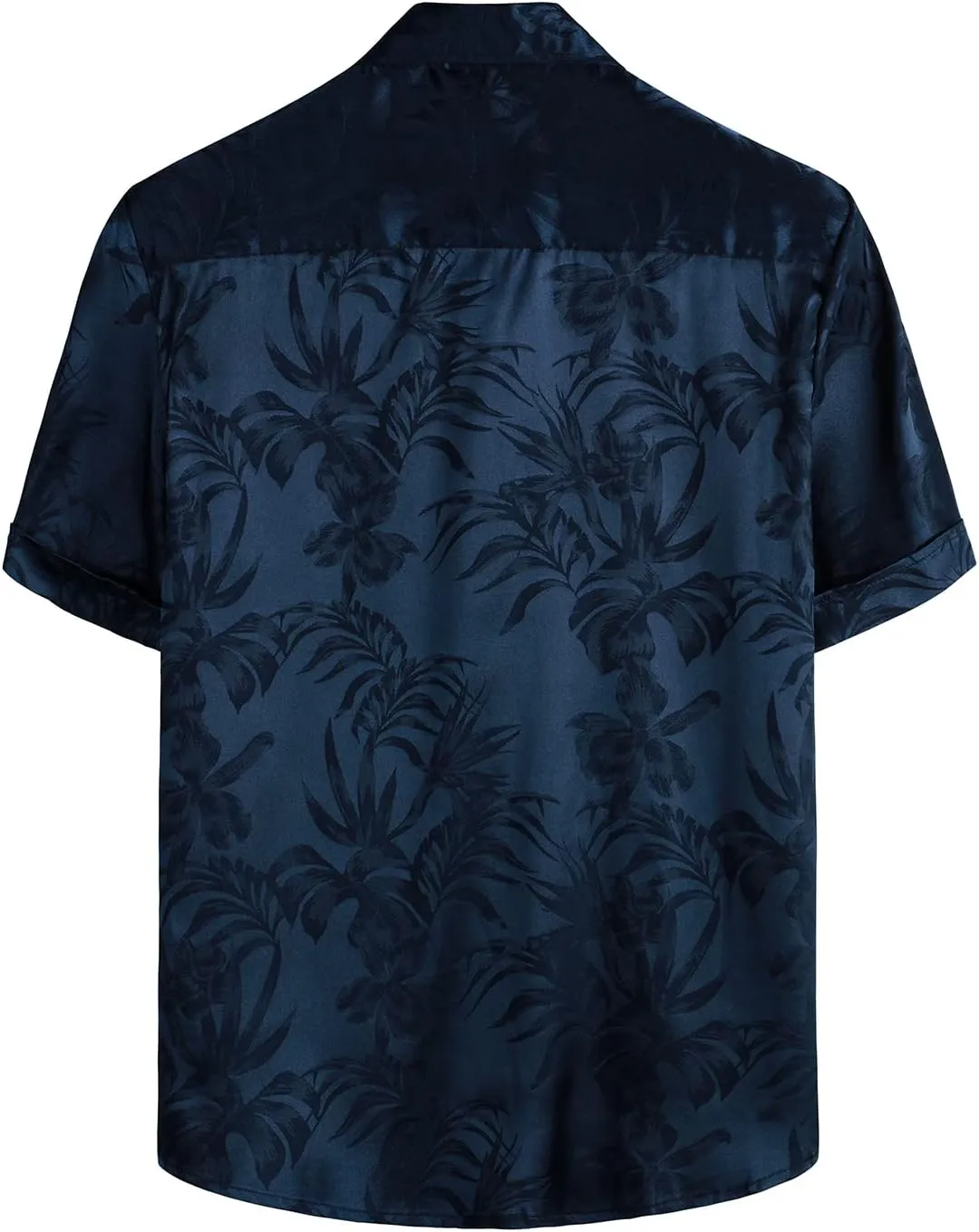VATPAVE Mens Summer Jacquard Regular Fit Shirts Casual Button Down Short Sleeve Beach Tops with Pocket