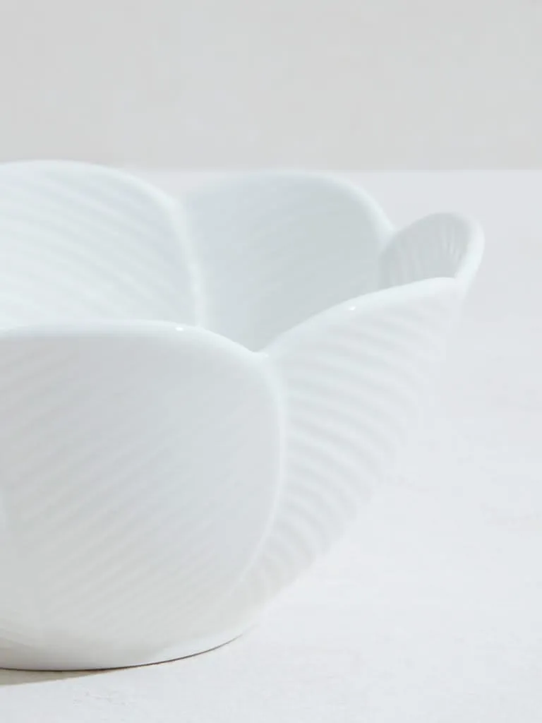 Westside Home White Porcelain Large Tropical Bowl