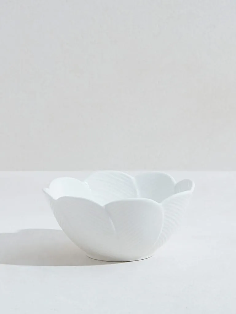 Westside Home White Porcelain Large Tropical Bowl